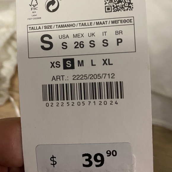 White Open Shoulder Zara Top - Picture 3 of 3